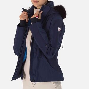 Rossignol Women's Navy Aerial
Ski Jacket with Removable Faux-Fur Trim, Large
